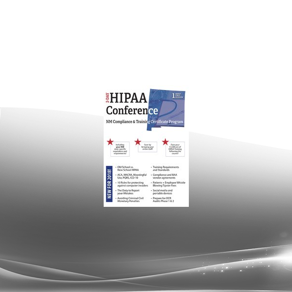 Joseph Borich III - Two-Day HIPAA Conference: Compliance and Training Certificate Program